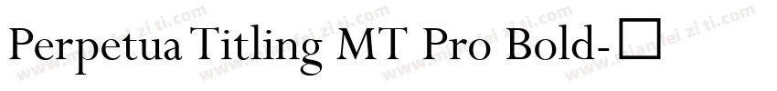 Perpetua Titling MT Pro Bold字体转换